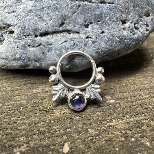 18g Iolite Septum Ring